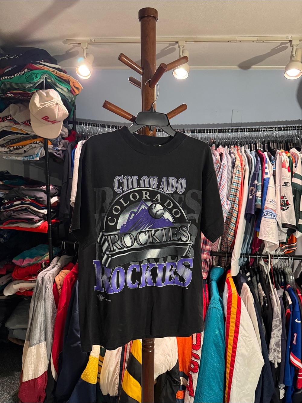Colorado Rockies Trench 1994 Vintage Tee - Black